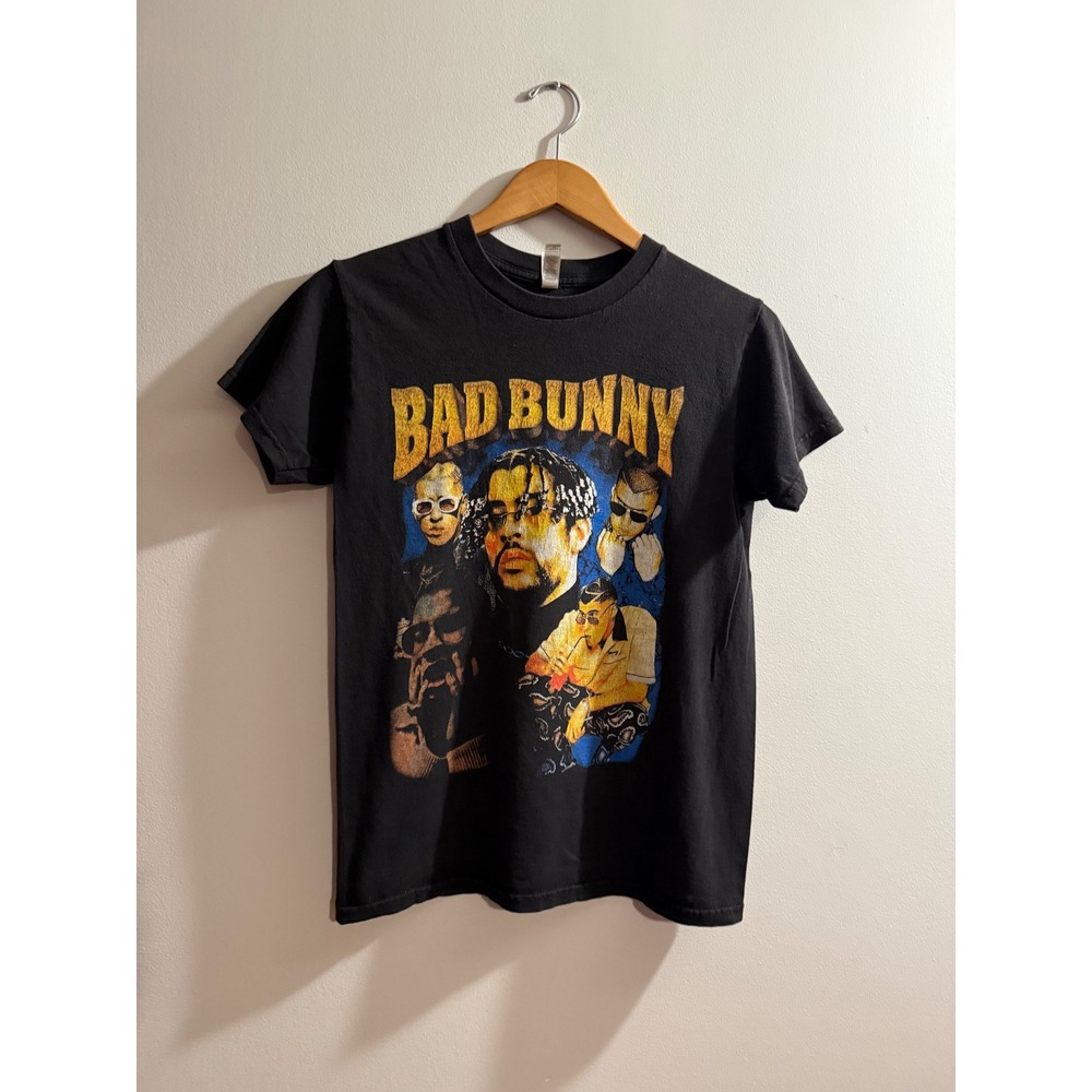 Bad Bunny Graphic T-Shirt Mens Small Black Alstyle Heavyweight Bootleg Style Tee